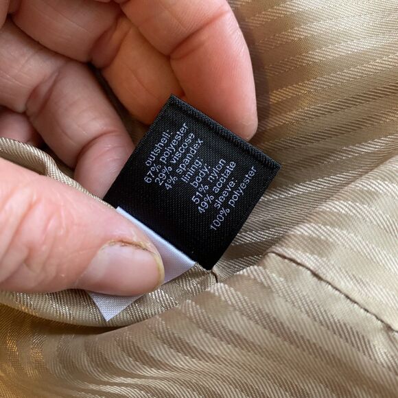 The Limited Blazer Suit Jacket 6 Tan Beige Y2K Preppy Minimal Career Work Slim - Picture 6 of 8